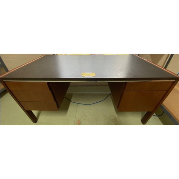 Narrow Light Brown Laminate Wallside Office Desk Desk 60W20D30H