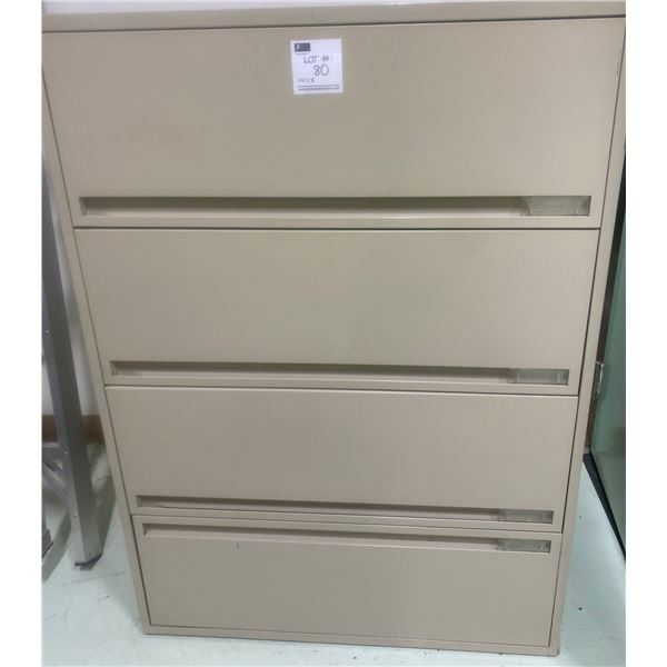 Wide 4 Drawer File Cabinet 36W18D51H