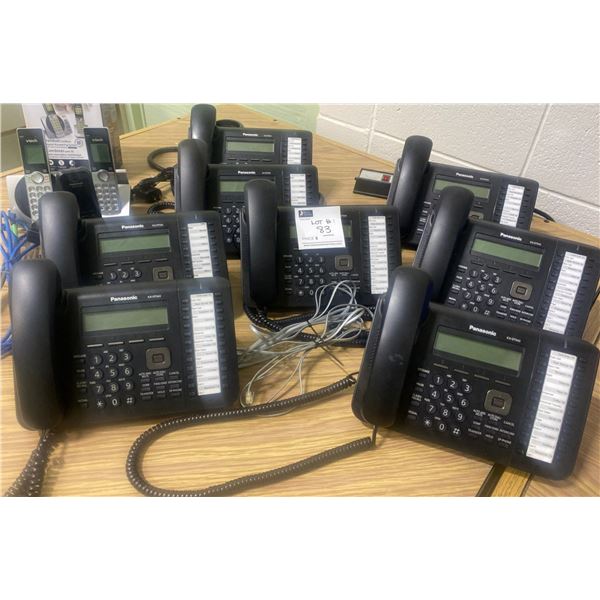 9 Panasonic kx-dt543 Office Phones / 24 Lines & Many Other Options - Plus 1 V-TEC Dubb Cordless Set
