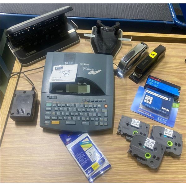 Brother P-Touch Extra MOD#pt-530 With Multiple Tapes plus 2 & 3 hole punchers - Couple Of Staplers