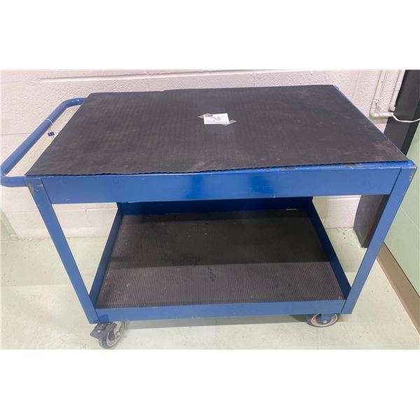 Industrial Heavy Part Fab Delivery Metal Cart - Blue - 41W24D29H