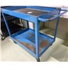 Image 1 : Industrial Heavy Part Fab Delivery Metal Cart - Blue - 42W24D35H