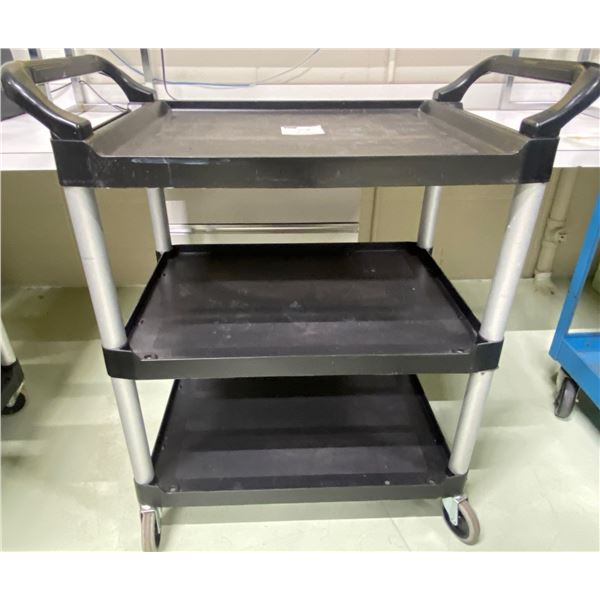 Delivery Cart - Black Plastic With Aluminum Legs - 34W19D35H