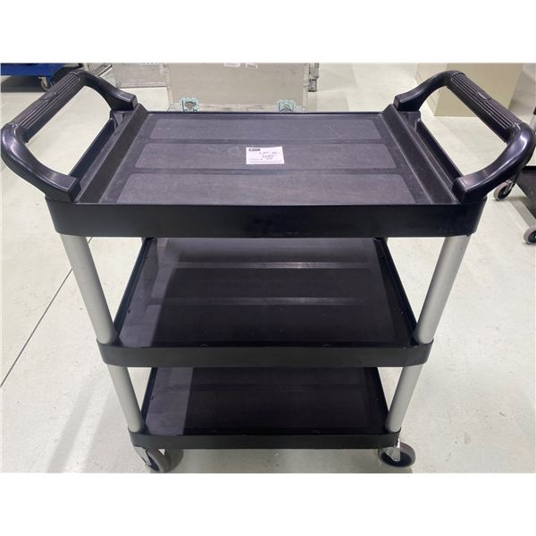 Delivery Cart - Black Plastic With Aluminum Legs - 34W19D35H