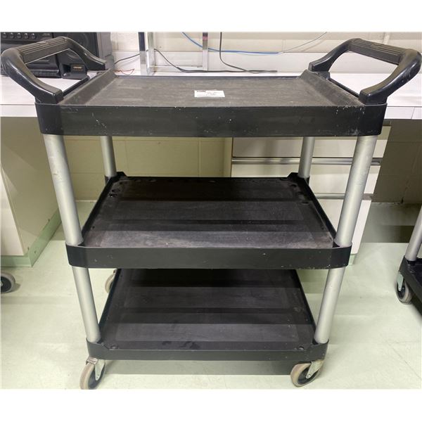 Delivery Cart - Black Plastic With Aluminum Legs - 34W19D35H
