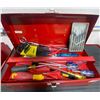 Image 4 : DIY Mark Stanley Tools Red Vintage Tool Box filled w/Everyday Tools & Brand New Straps