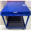 Image 2 : Waymark Custom Steel Two Tier Rolling Utility Service Cart (Two Shelves) Rubber Castors w/Brake