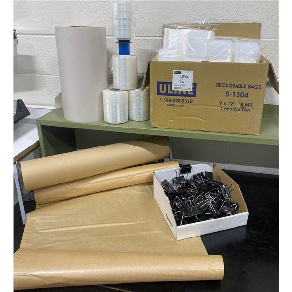 Packing & Shipping Supplies and Wrap Uline Reclosable Bags S-1304, Clips, Paper