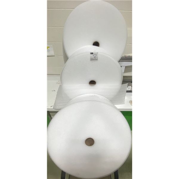 Three Large Shipping Supply Foam Rolls