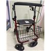 Image 2 : Lightweight Extra-Wide Aluminum Rollater Walking Aid w/Push Down Brake (adult walker)