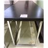 Image 3 : Two Large Black Top Shop Tables  both are 72w x30d   34tall & 28tall