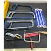 Image 3 : Assortment of Various Saw Styles & Level Stick w/ extra Saw Blades