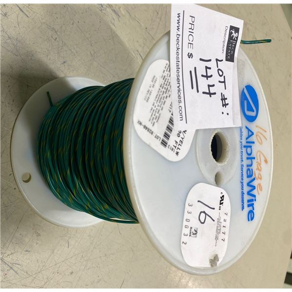 Green Spool of Alpha-Wire  1000ft  Almost New