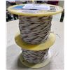 Image 1 : 1000ft White & Brown 305m Alpha-Wire Spools of Electrical Wire