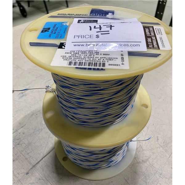 White & Blue Alpha Wire's 1000ft Spool X 2