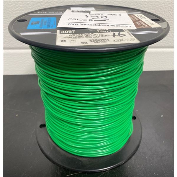 3057 Green 1000ft Spool of Electrical Wire  Alpha Wire