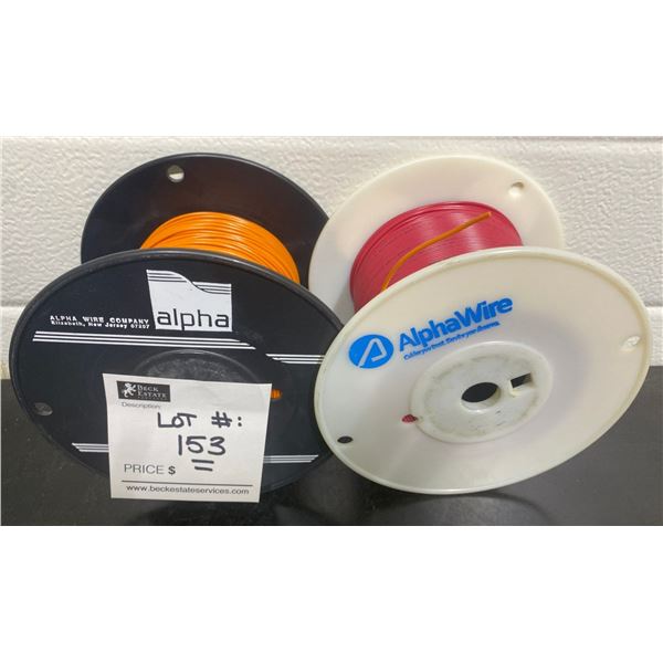 Partial Spools of Alpha Wire   Orange & Red