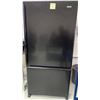 Image 2 : Black Kenmore Upright Refrigerator& Freezer  Humidity Controlled  Gently Used  30"w x 32"d x 69"tall