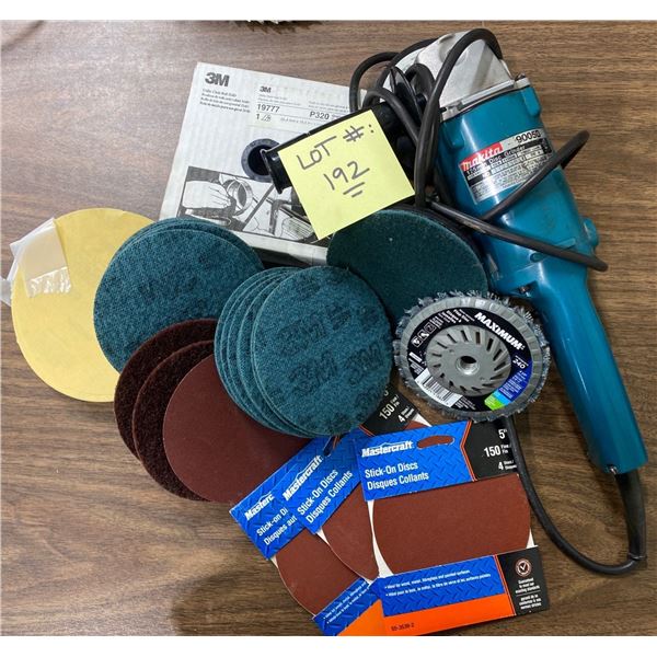 Makita 125mm Disc Grinder Model#90050 & Multiple Sized Sanding Refills