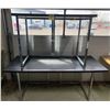 Image 1 : Two Black  Shop Tables Small and Large  72w x 32 d x 31h (large)  66w x 28d x31h(small)