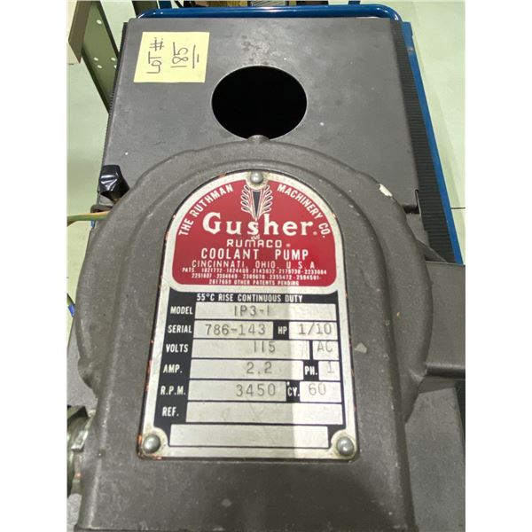 Gusher Rumaco Coolant Pump  The Ruthman MachineryCo.  Model IP3-I On Metal Cart/Trolley