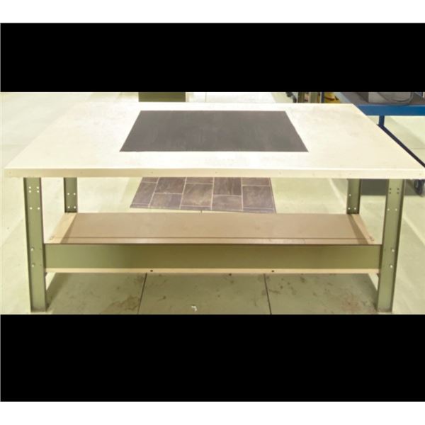 Metal Shop Table w/ Underneath Shelf  Very Sturdy