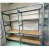 Image 1 : Dual Industrial Steel Shelving Storage Unit 51" x 24" x 8"(x2)
