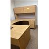 Image 1 : Horse Shoe U Shaped Office Desk w/Cupboards ( Breaks down into peices)