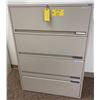 Image 2 : Four Drawer Filing Cabinet 42w x22d x 54h