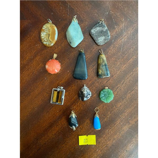 Assortment Of Gemstone Pendants