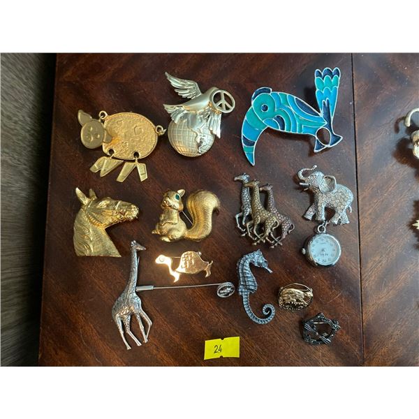 Assortment Of Exquisite Costume Brooches