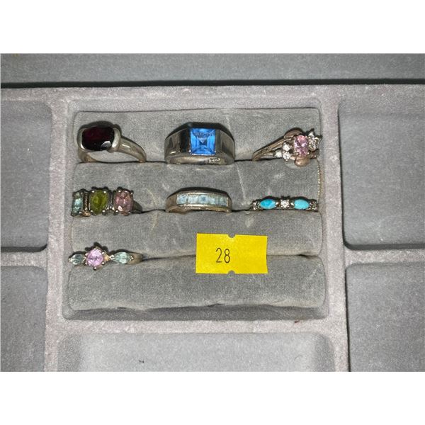 Assortment Of Sterling Silver Rings (Size 6-8)
