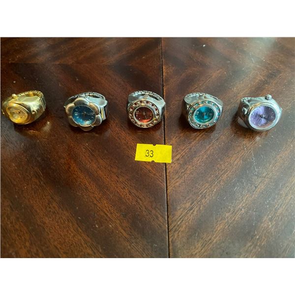 Set Of Stunning Ring Watches