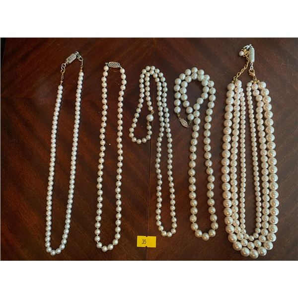 Assortment Of Stunning Faux Pearl Jewelry