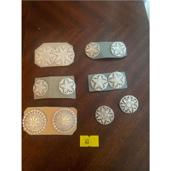 Assortment Of Mother Of Pearl Clip On Earrings