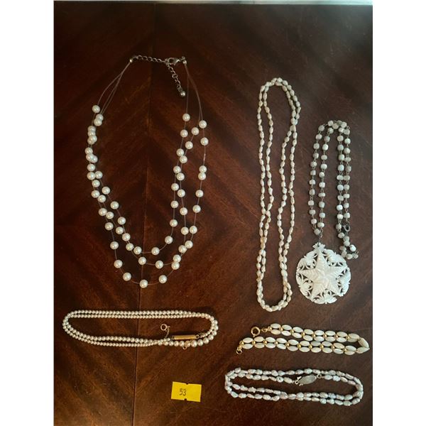 Assortment Of Stunning Faux Pearl Jewelry