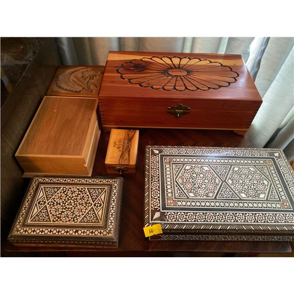 Assortment Of Wooden Boxes