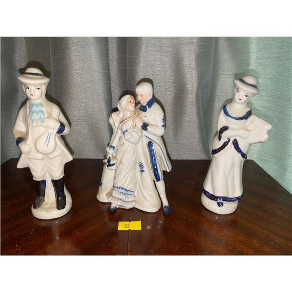 Three Decorative Porcelain Statues