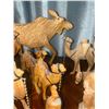 Image 2 : Wooden Moose And Assortment Of Hand Carved Wooden Camels And Donkeys