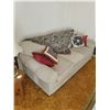 Image 6 : Lazyboy Fabric Sofa 88L x 42D 36T Comes with throw Pillows & Afghan Throw