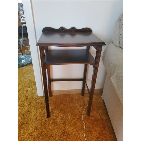 Antique Mahogany Phone Table 17W x 13D x28T