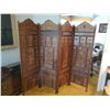 Image 1 : Heavily Carved Teak Dressing Screen 80W x 69T