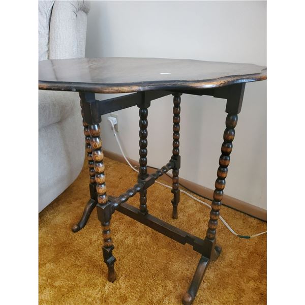 Antique Georgian Oak Folding Side Table 28 x 28T