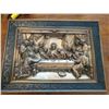 Image 1 : Last Supper Metal Art Hammered Brass 25 x 19