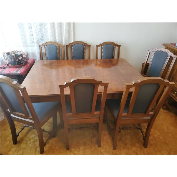 Antique Mahogany Dining Table 7 Chairs
