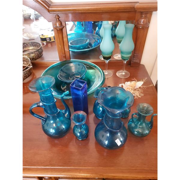Blue Blown Glass Collection