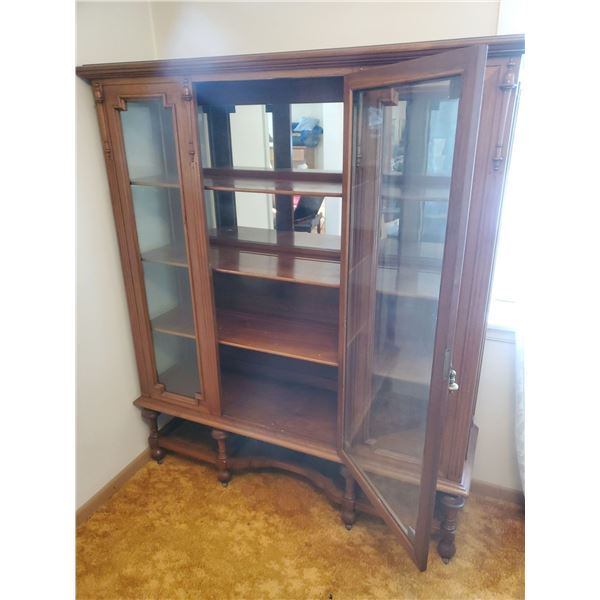 Georgian Oak China Cabinet 57L x 16D x 65T
