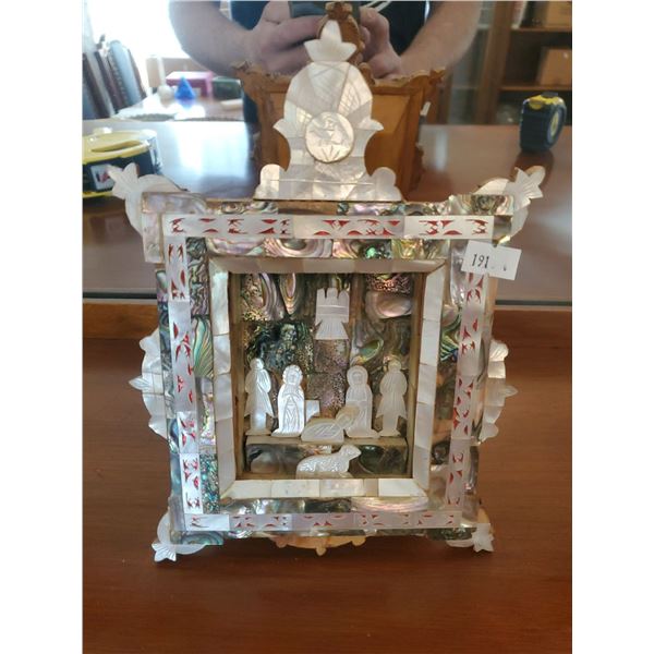 Mother Of Pearl Nativity Scene