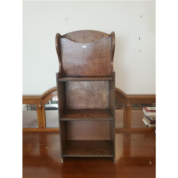 Antique Georgian Oak Bookcase / Magazine Holder 14W x 8D x 32T