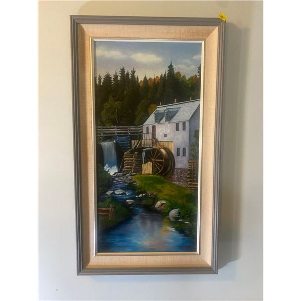 M Miller Oil On Board - 16 x 28 Mill House